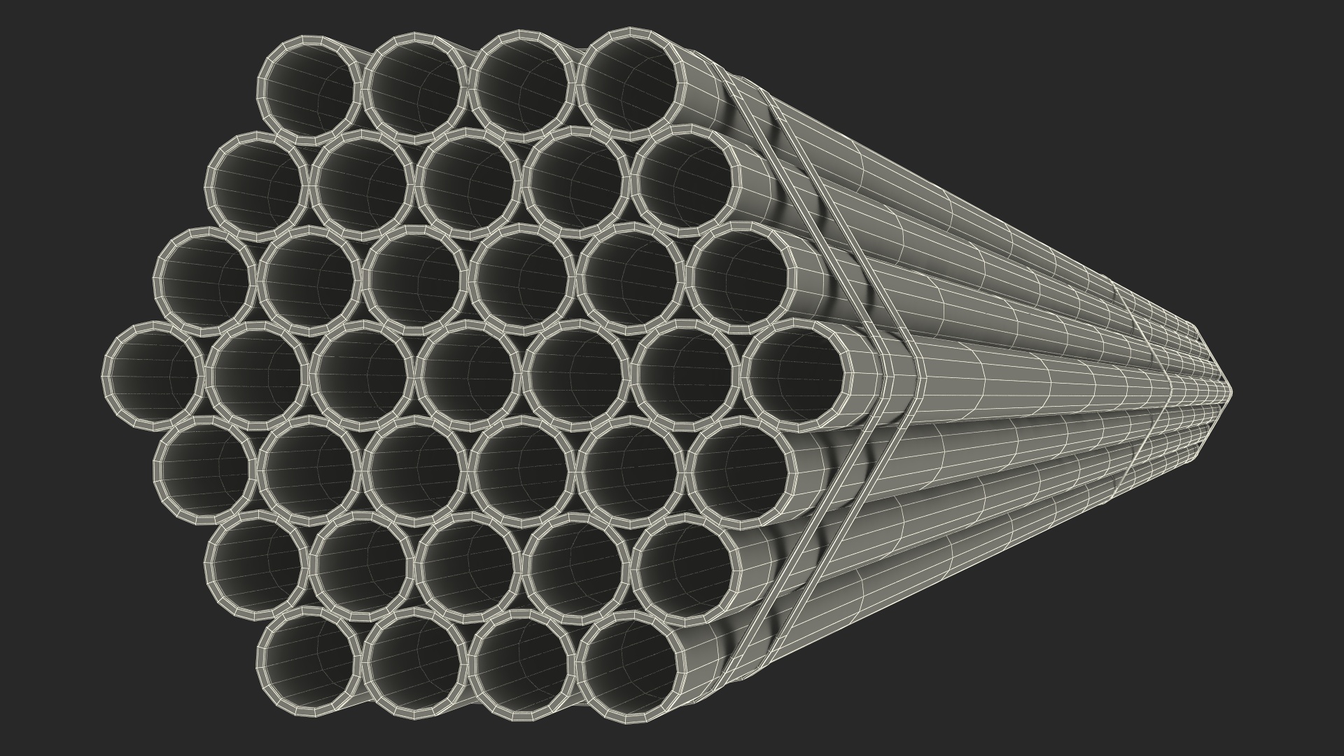 Steel Pipes Bundle 6 Meters 3D