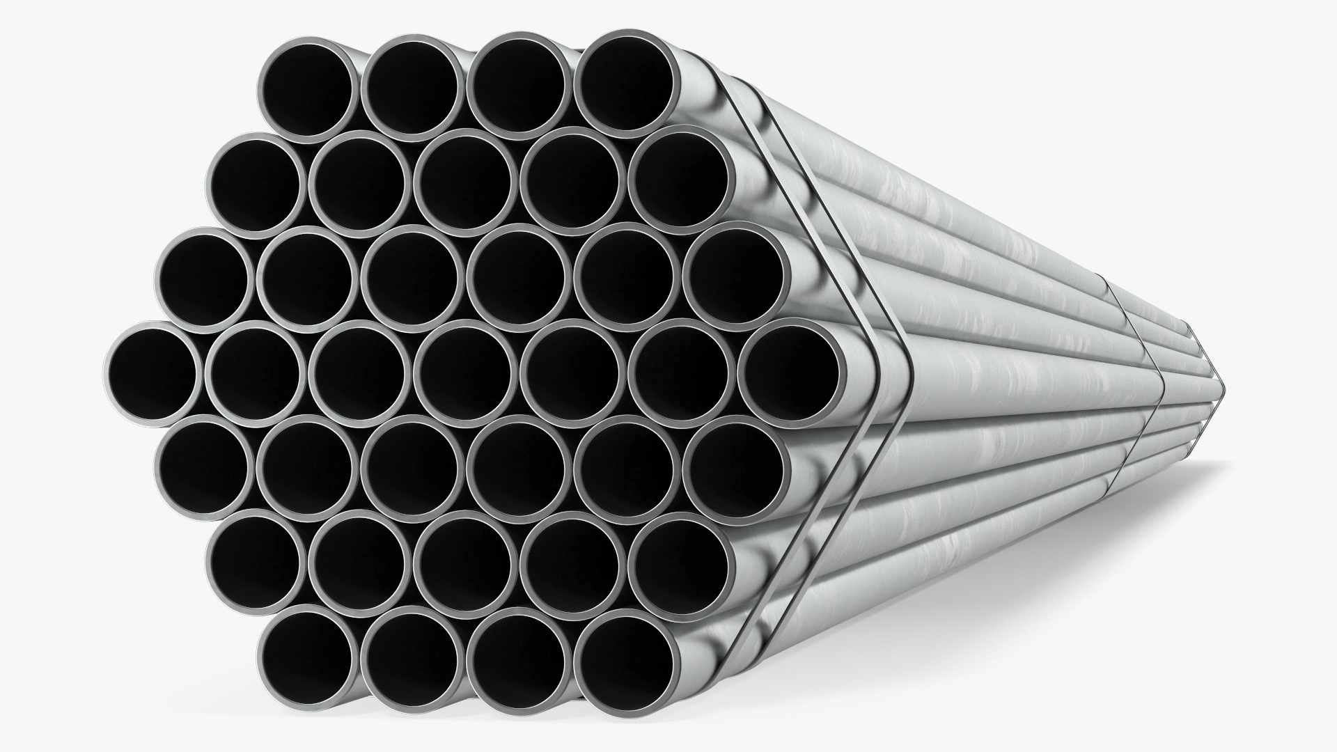 Steel Pipes Bundle 6 Meters 3D