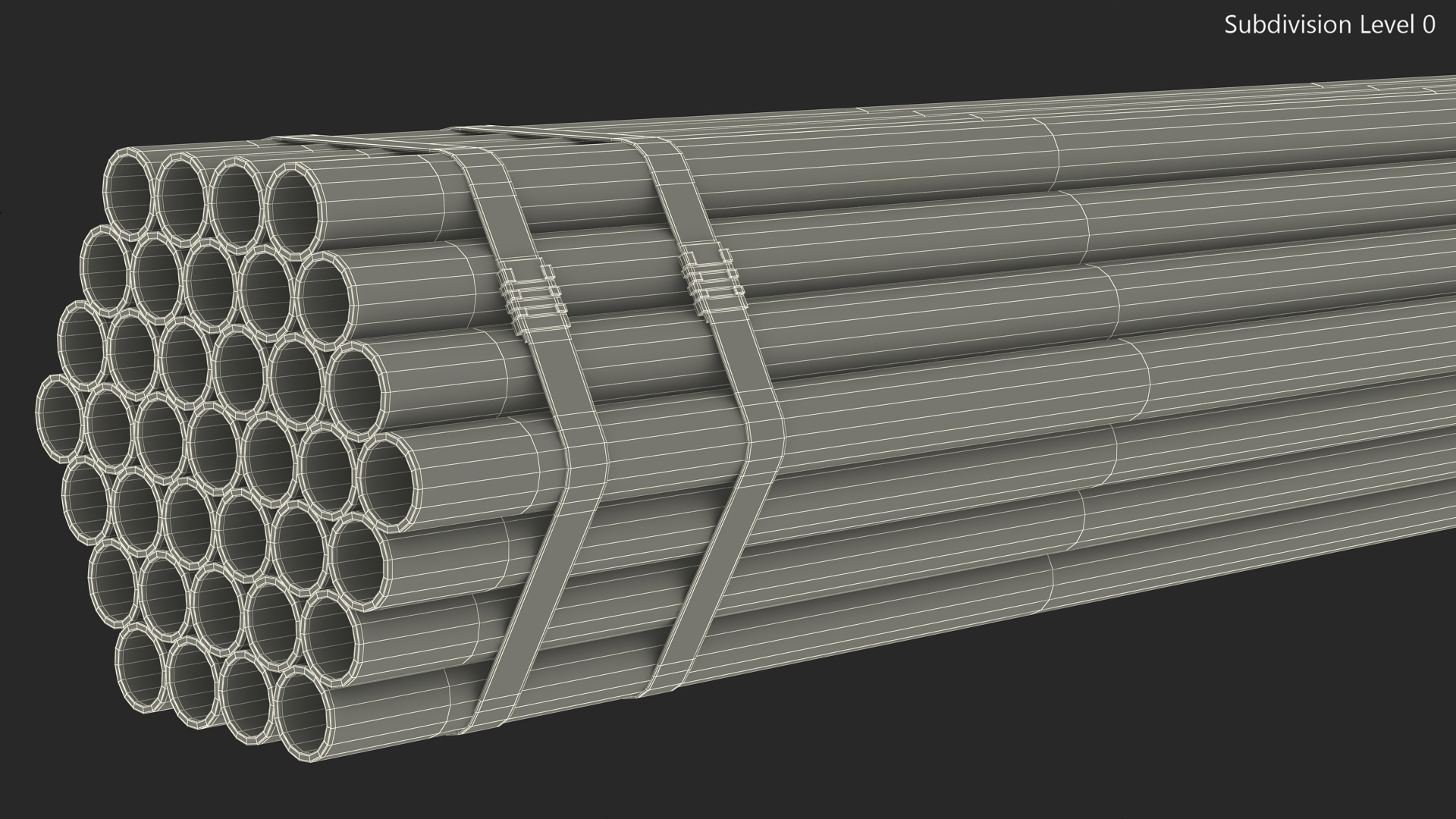 Steel Pipes Bundle 6 Meters 3D