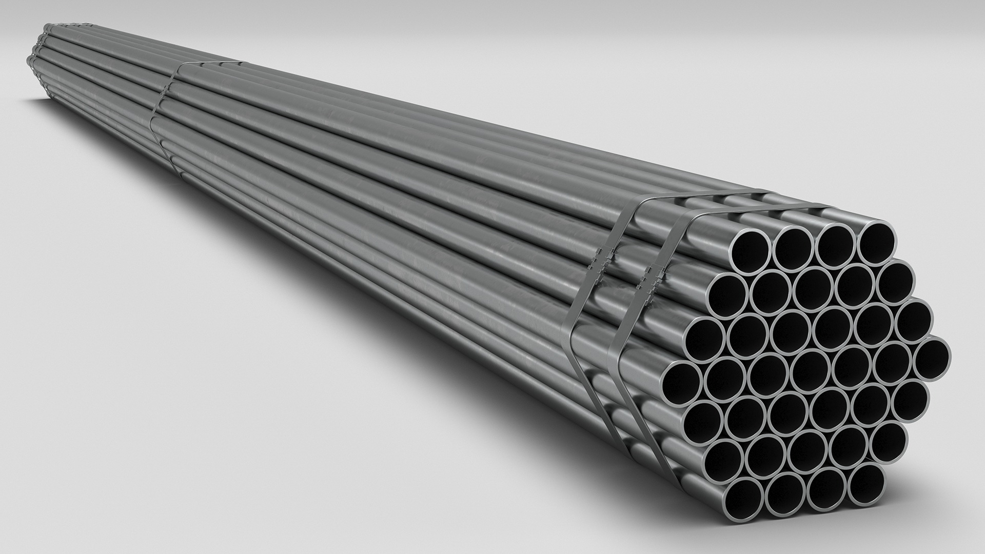 Steel Pipes Bundle 6 Meters 3D