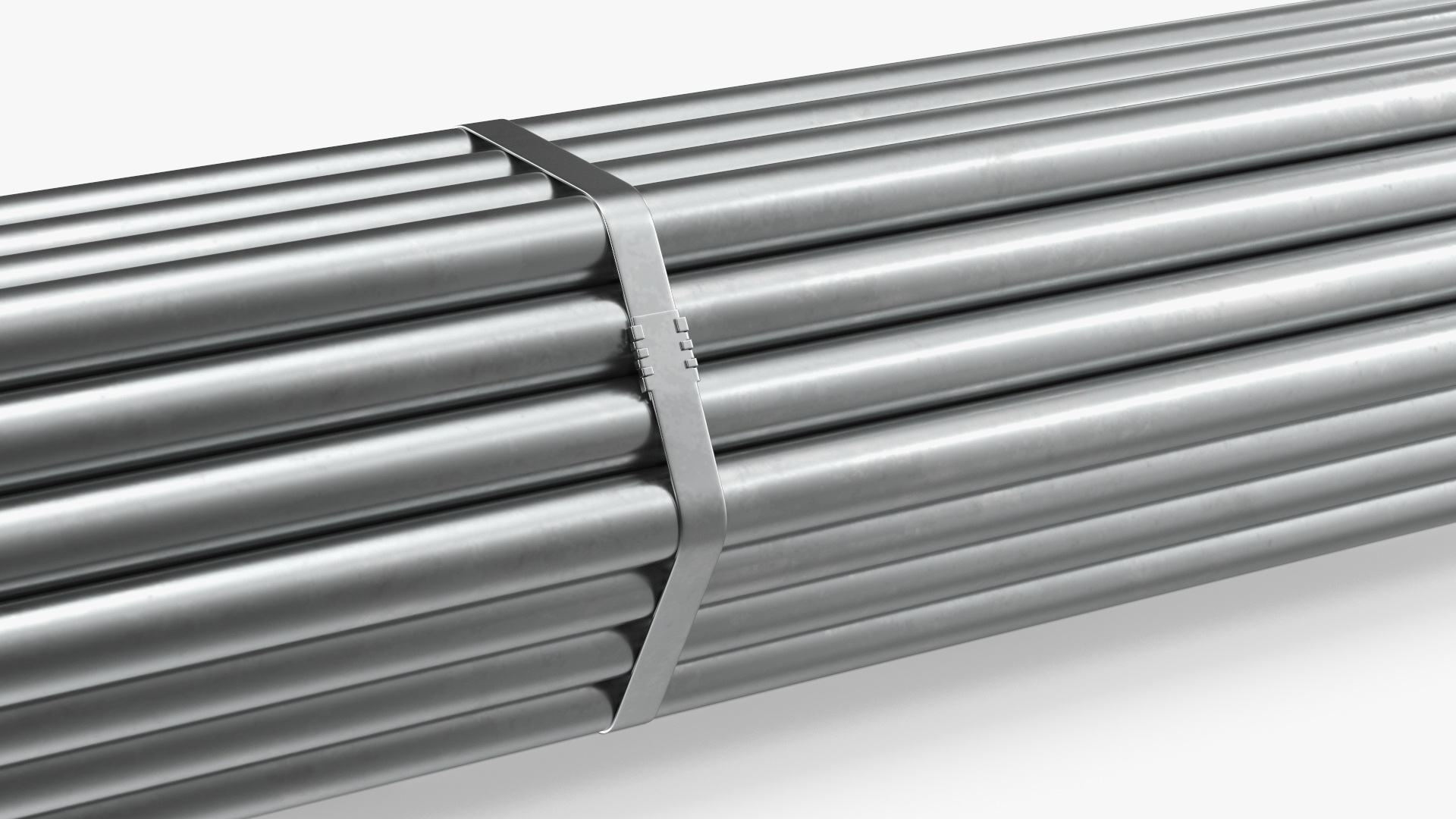 Steel Pipes Bundle 6 Meters 3D