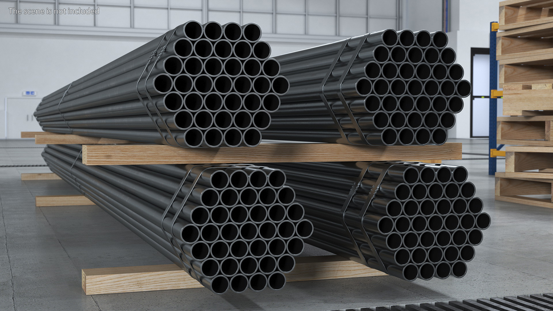 Steel Pipes Bundle 6 Meters 3D