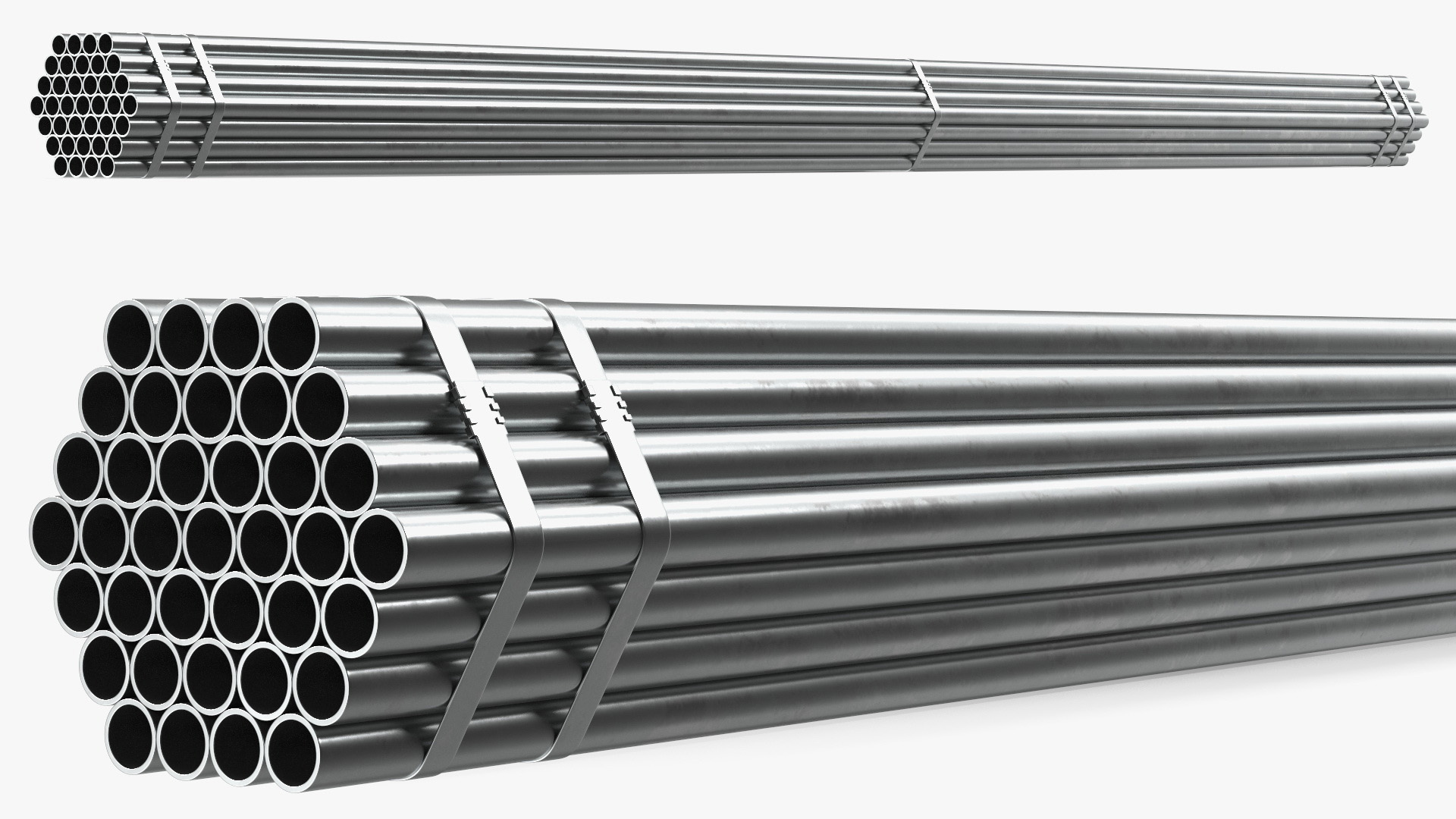 Steel Pipes Bundle 6 Meters 3D