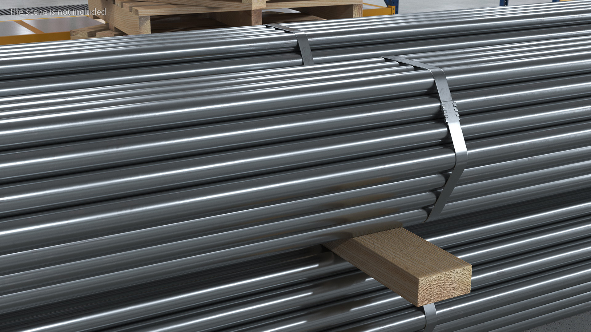 Steel Pipes Bundle 6 Meters 3D