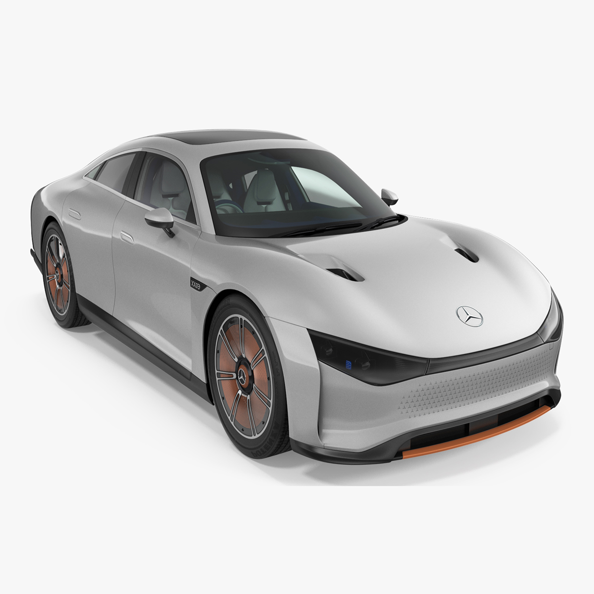 Mercedes Benz VISION EQXX Lights OFF Rigged for Cinema 4D 3D