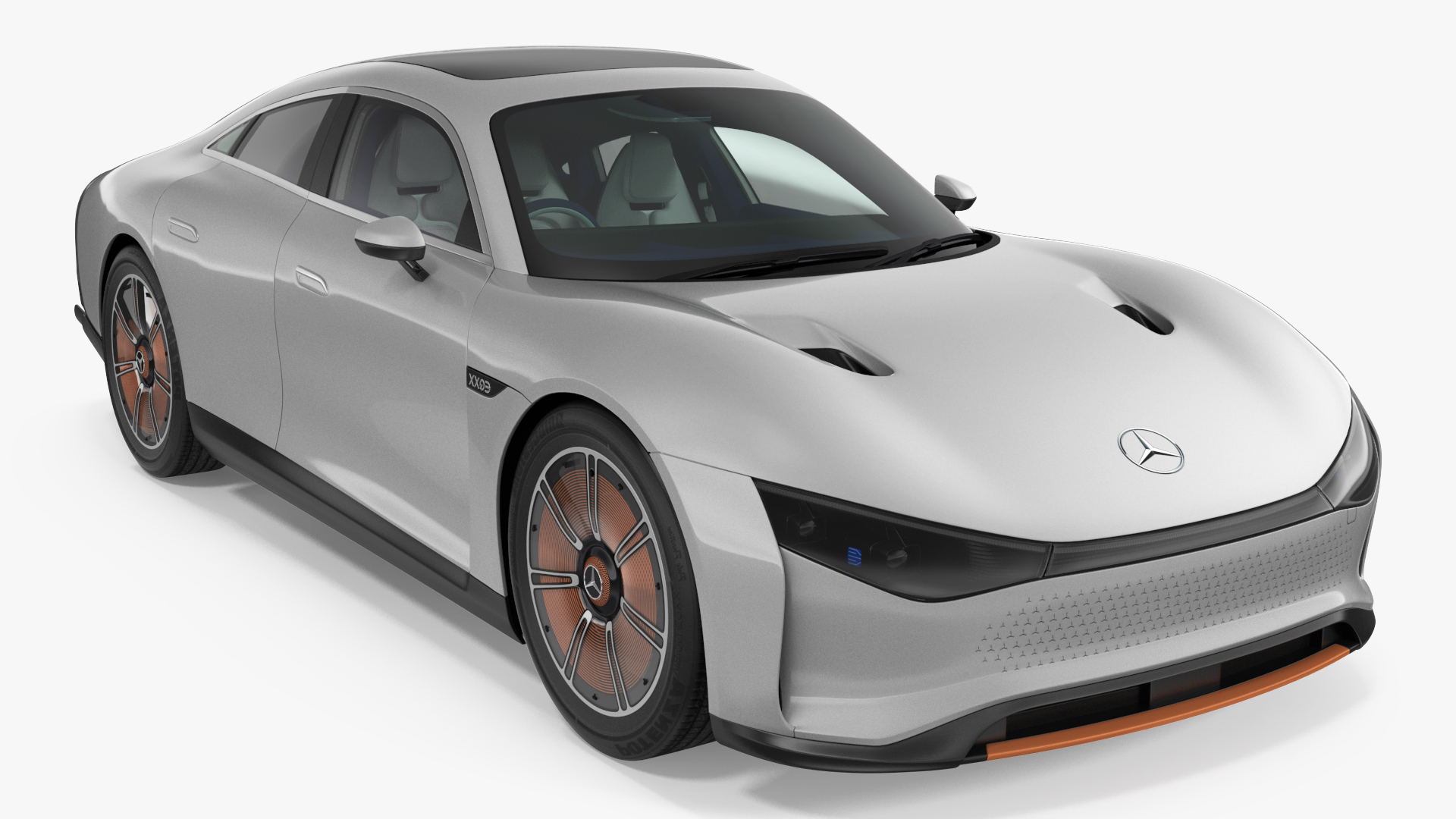Mercedes Benz VISION EQXX Lights OFF Rigged for Cinema 4D 3D