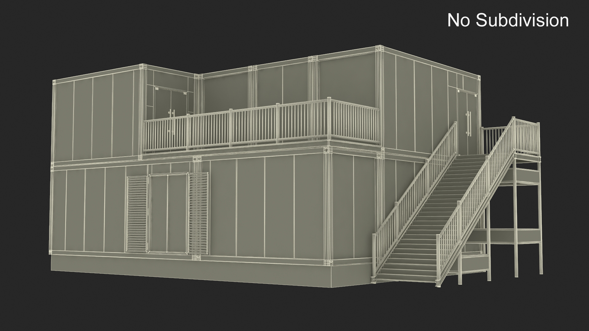 3D Double Story Portable Clinic model