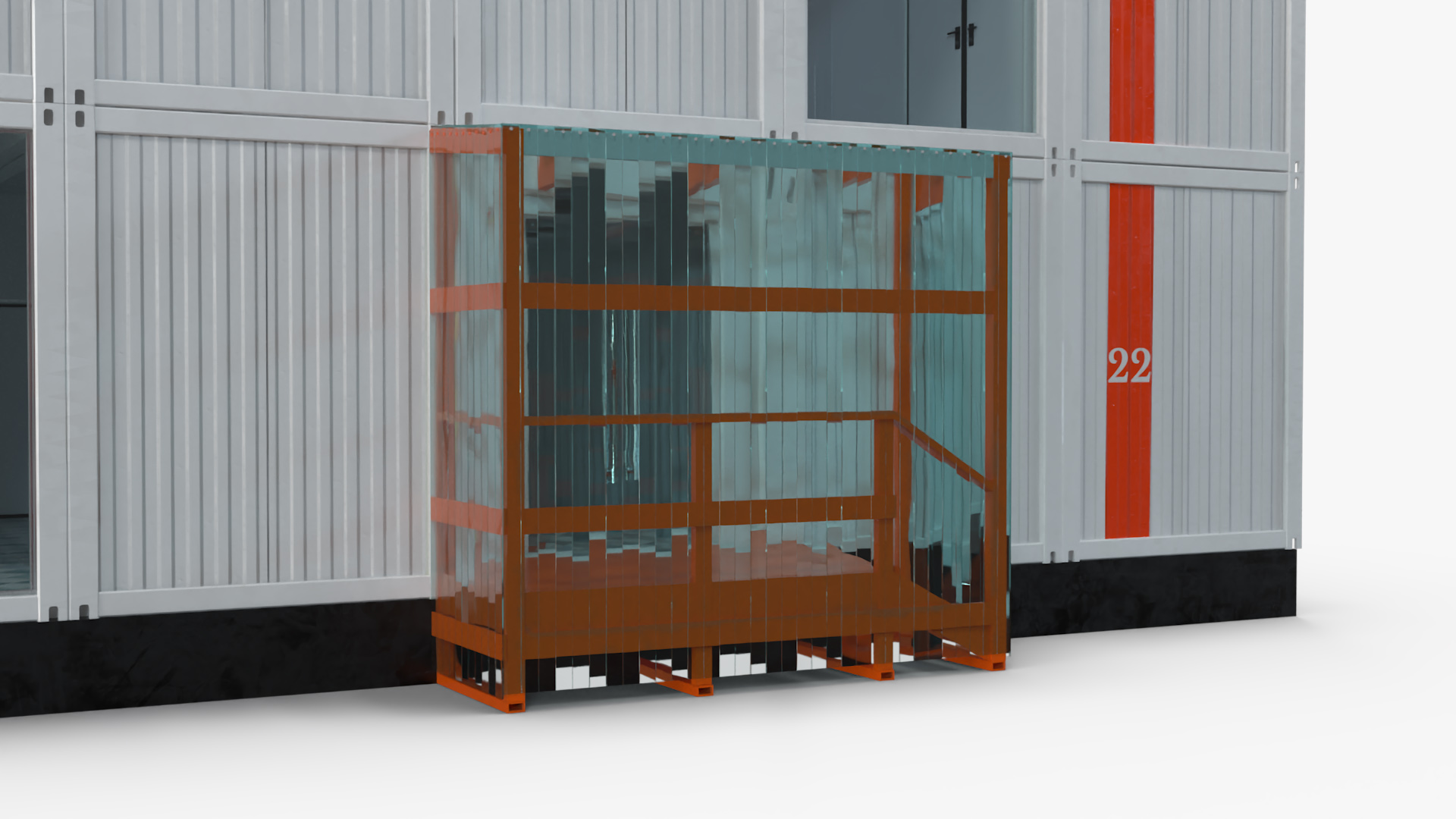 3D Double Story Portable Clinic model