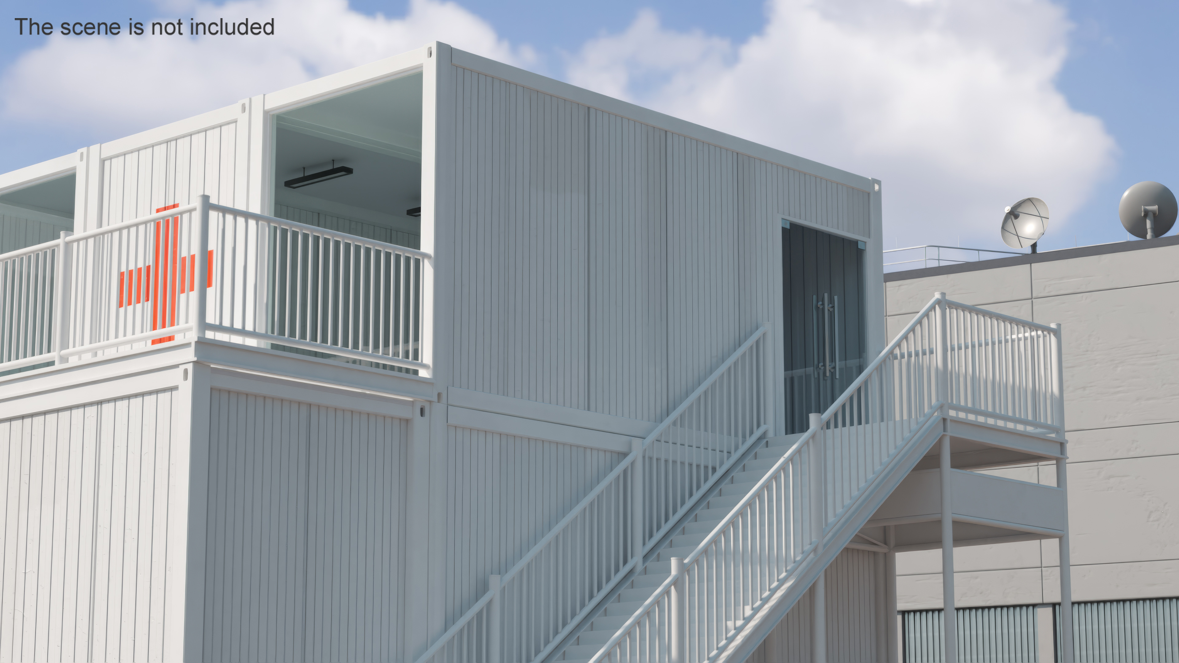 3D Double Story Portable Clinic model