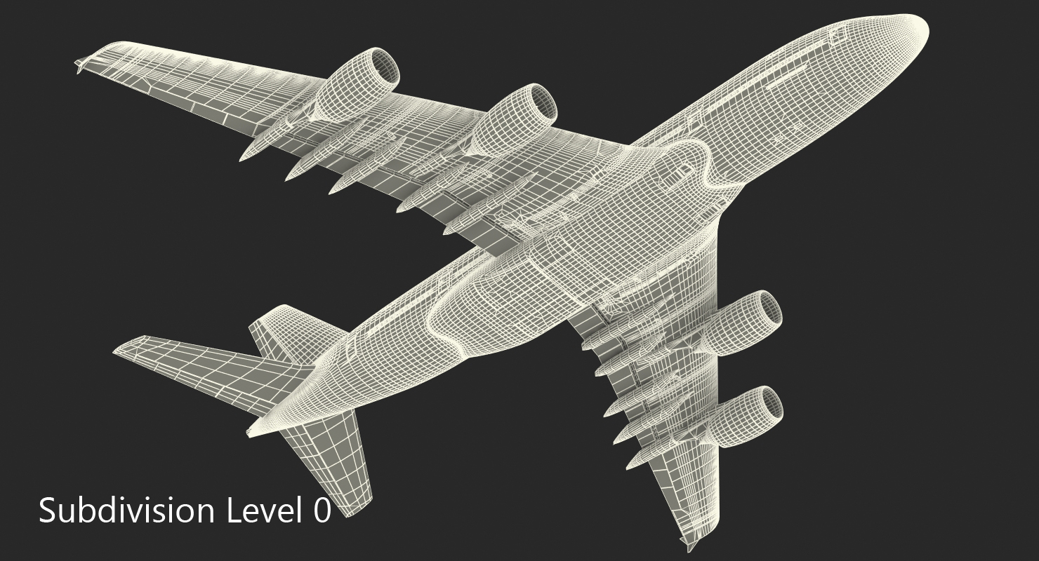 3D model Airbus A380 900 Generic Rigged