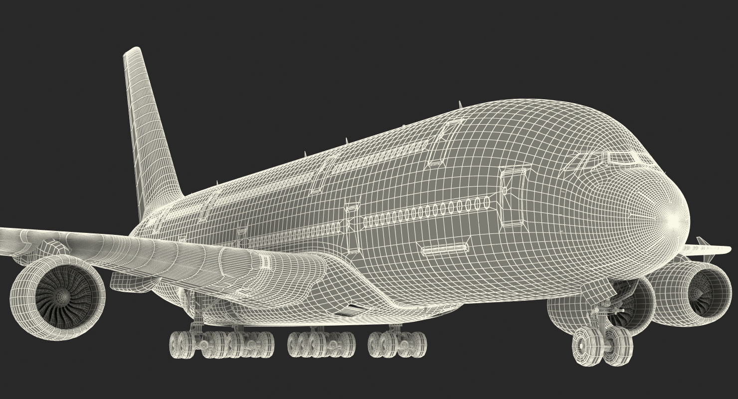 3D model Airbus A380 900 Generic Rigged