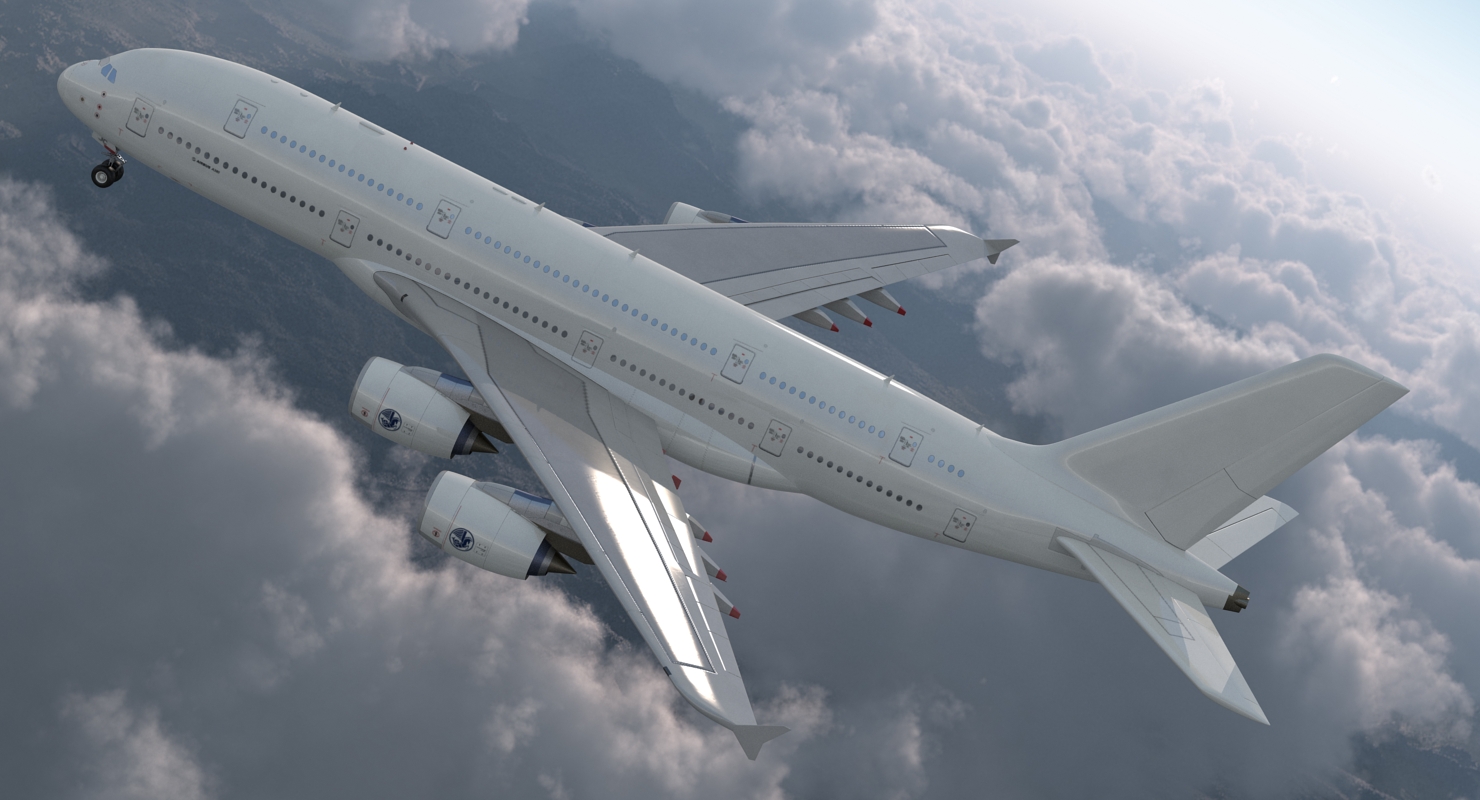 3D model Airbus A380 900 Generic Rigged