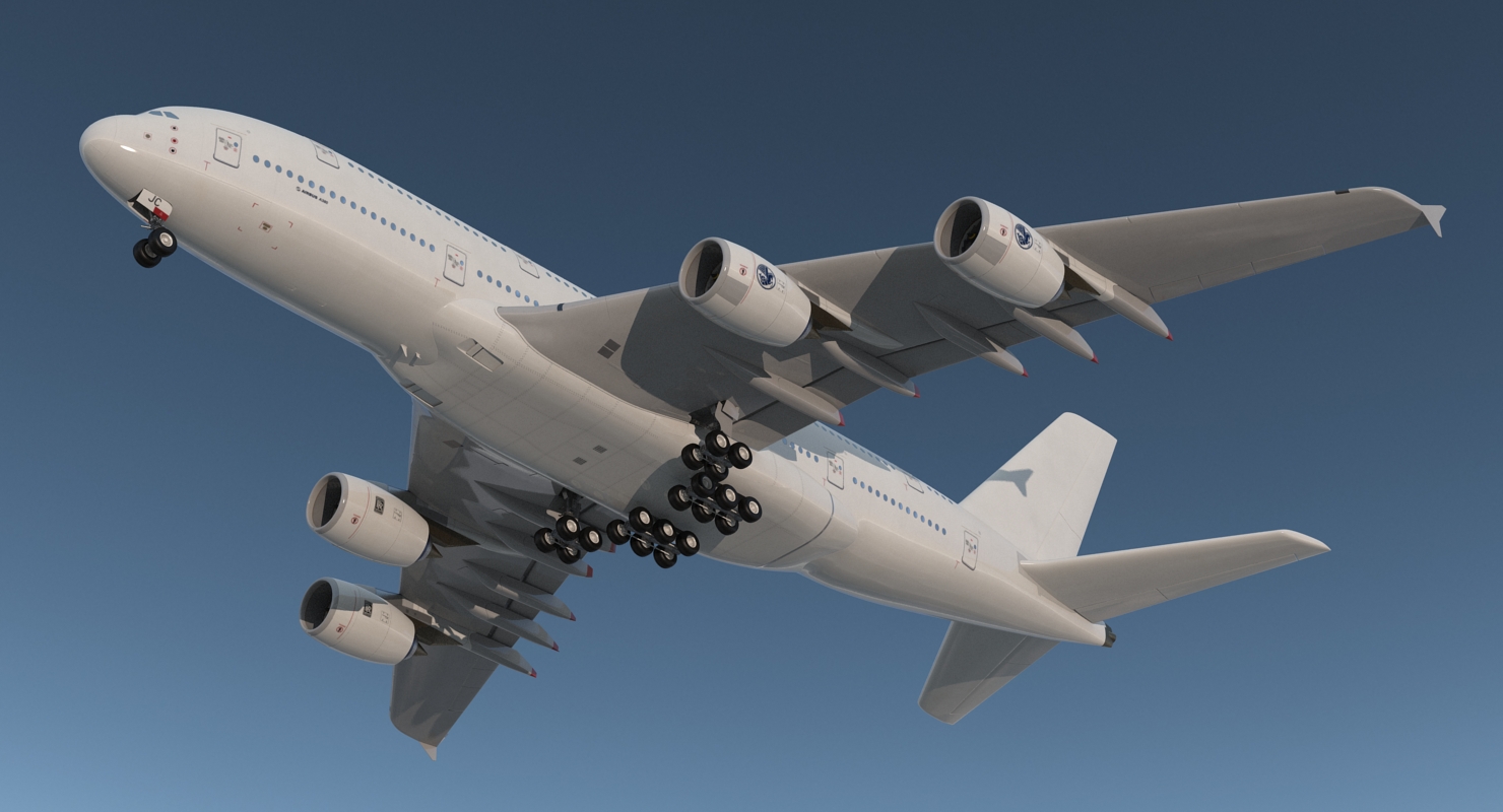 3D model Airbus A380 900 Generic Rigged