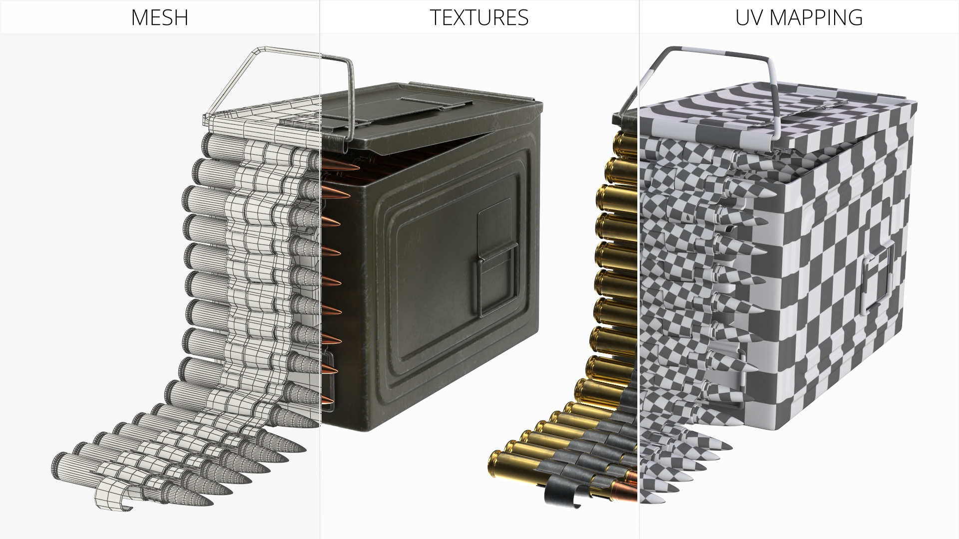 50 Cal Ammo Can with Linked Belt, view 7