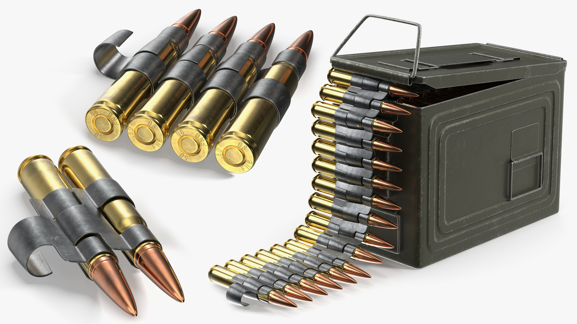 50 Cal Ammo Can with Linked Belt