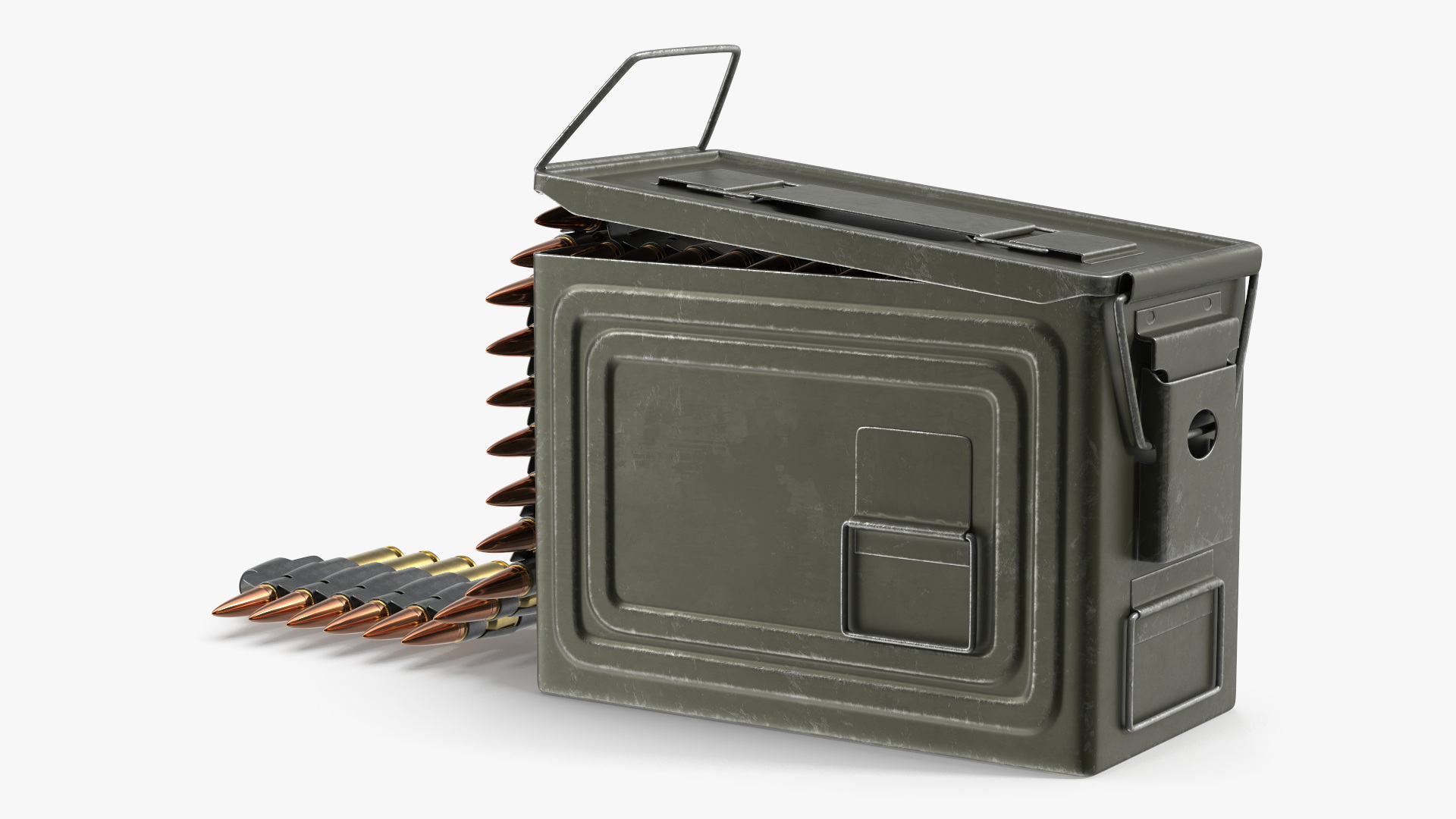 50 Cal Ammo Can with Linked Belt, view 3