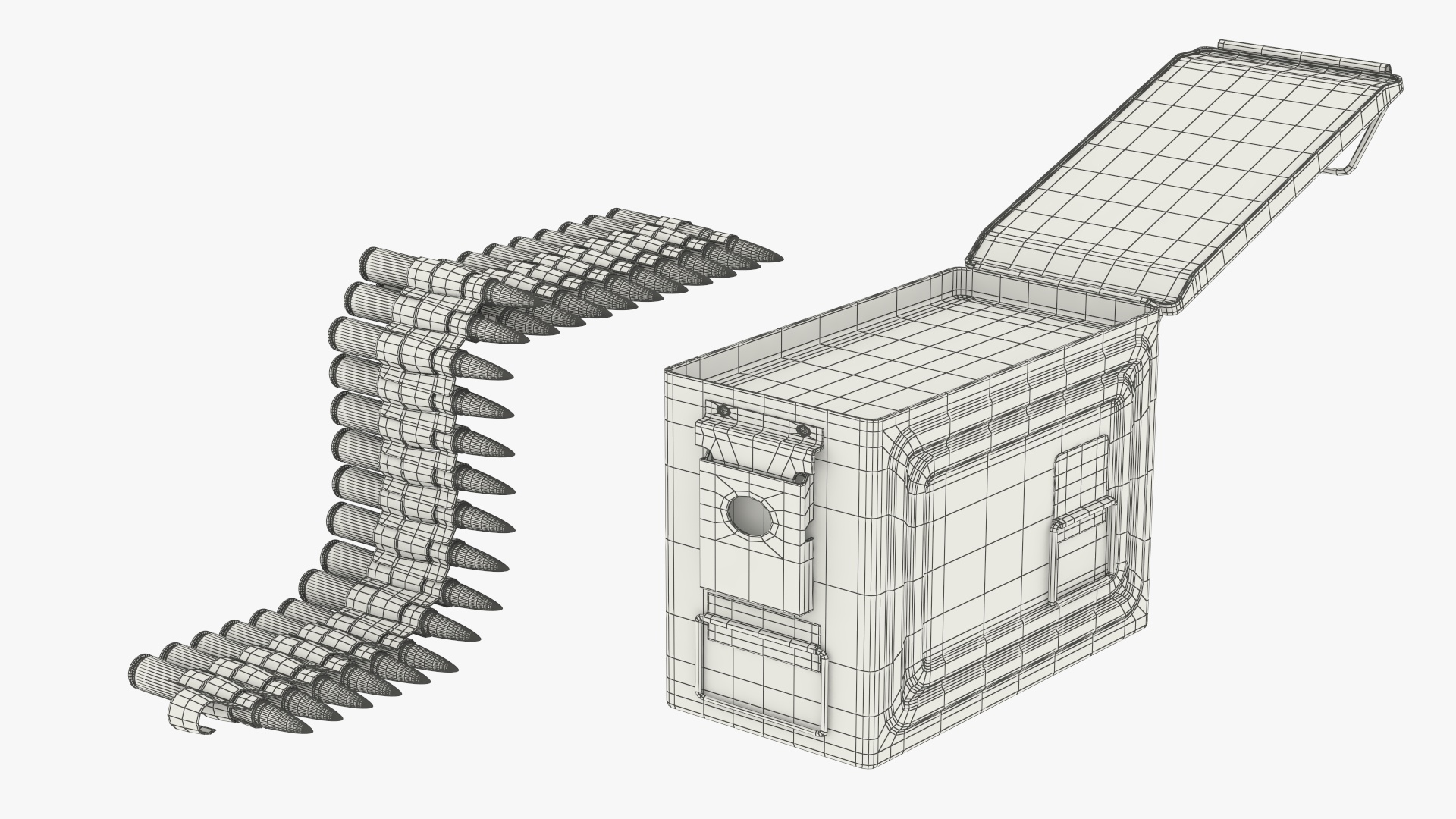 50 Cal Ammo Can with Linked Belt, view 10