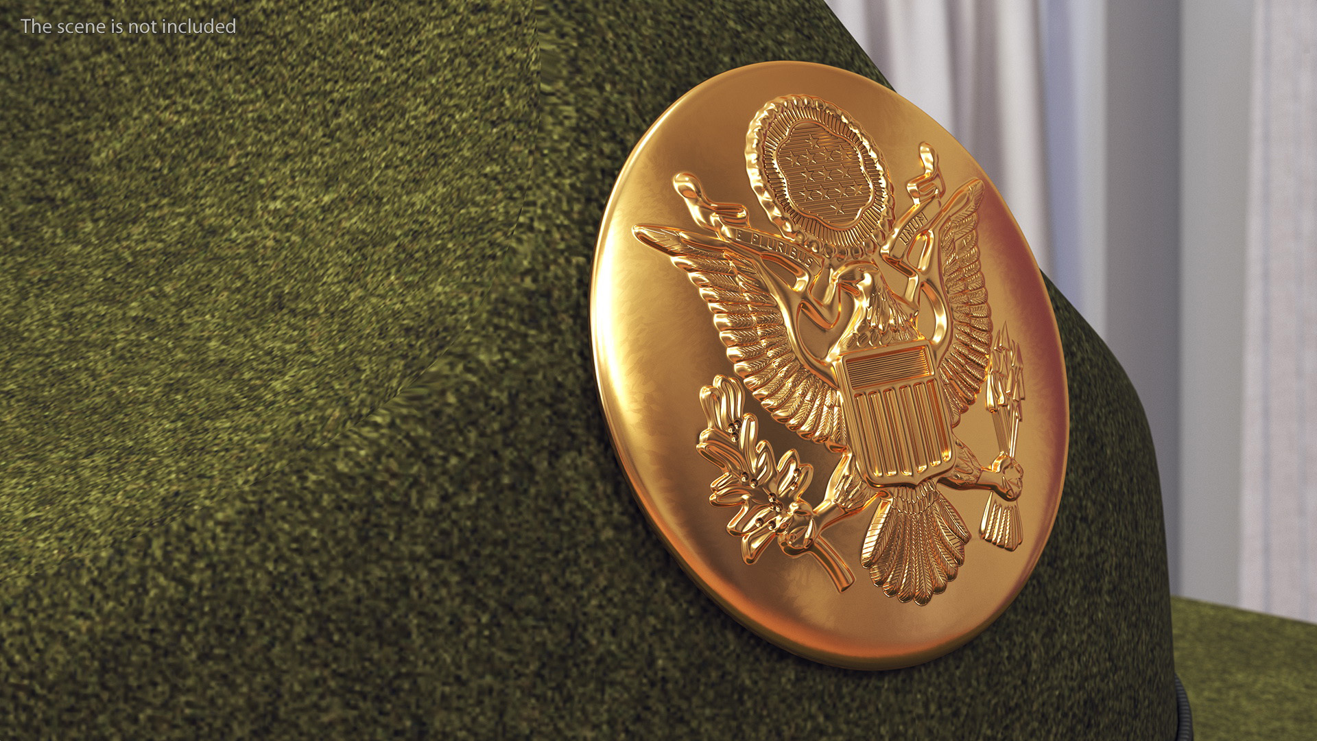 3D Round Gold Cockade model