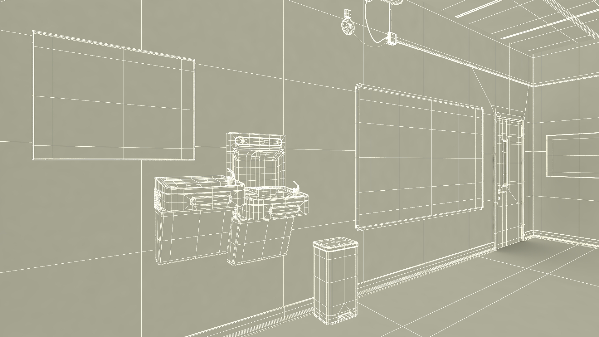 3D Middle School Hallway