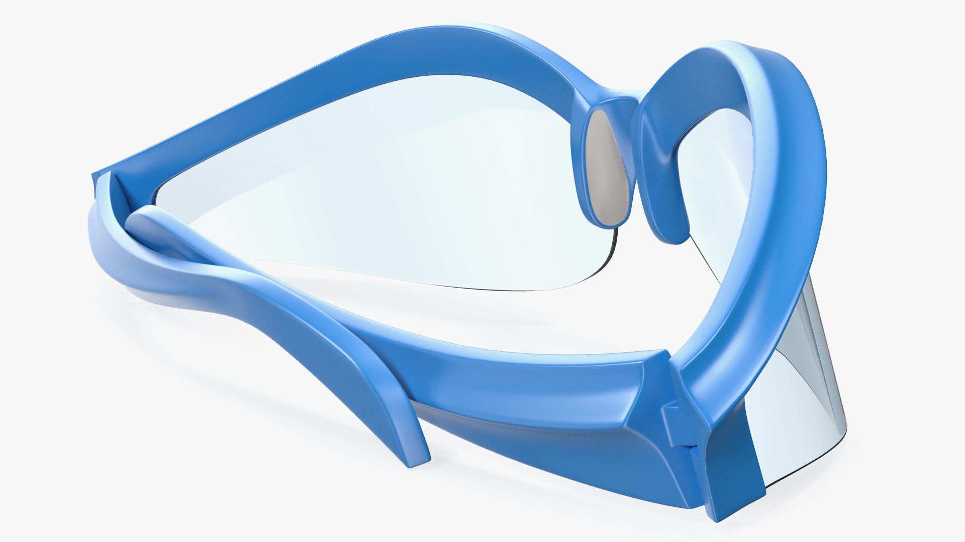 3D Blue Polarized Sport Sunglasses Folded model