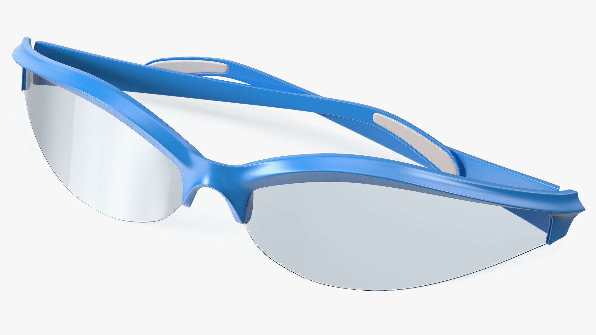 3D Blue Polarized Sport Sunglasses Folded model