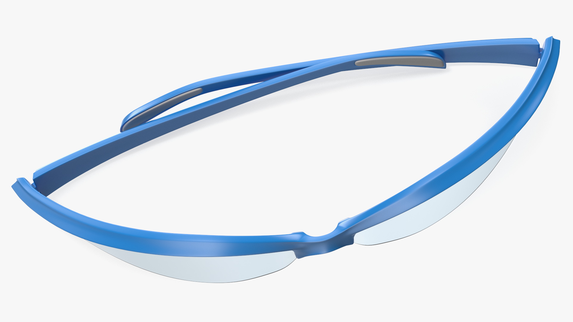 3D Blue Polarized Sport Sunglasses Folded model