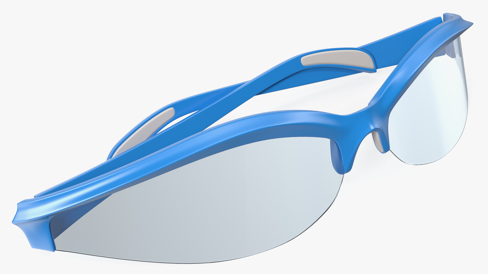 3D Blue Polarized Sport Sunglasses Folded model