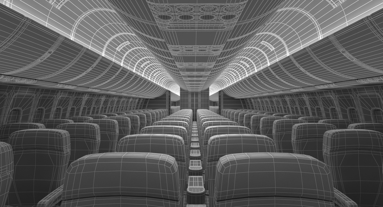 3D Boeing 767 400 with Interior Generic