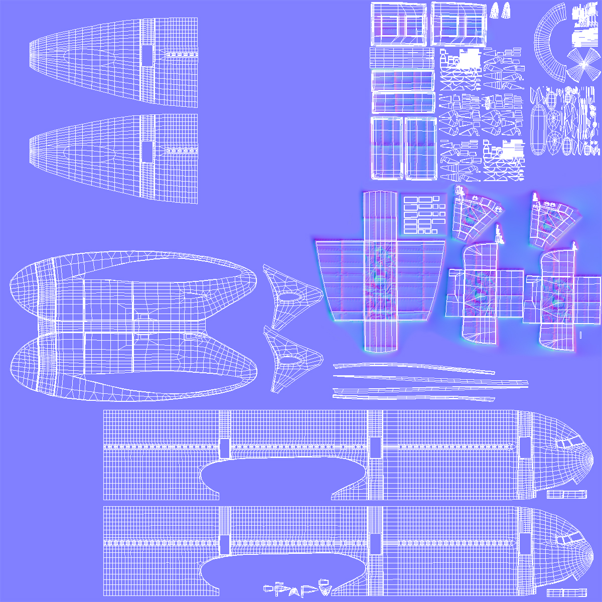 3D Boeing 767 400 with Interior Generic