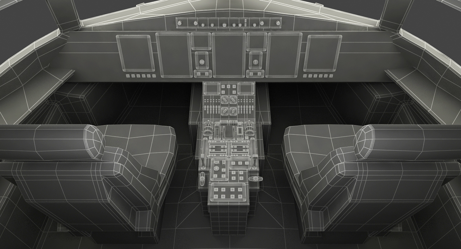 3D Boeing 767 400 with Interior Generic