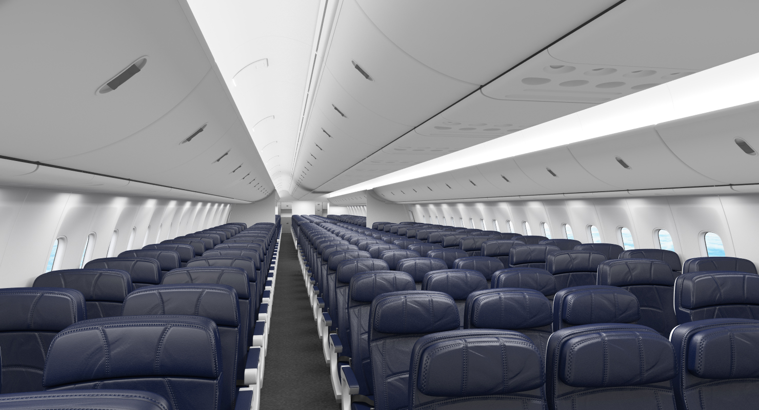3D Boeing 767 400 with Interior Generic