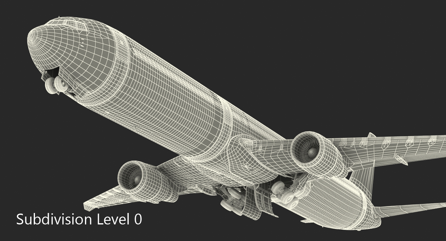 3D Boeing 767 400 with Interior Generic