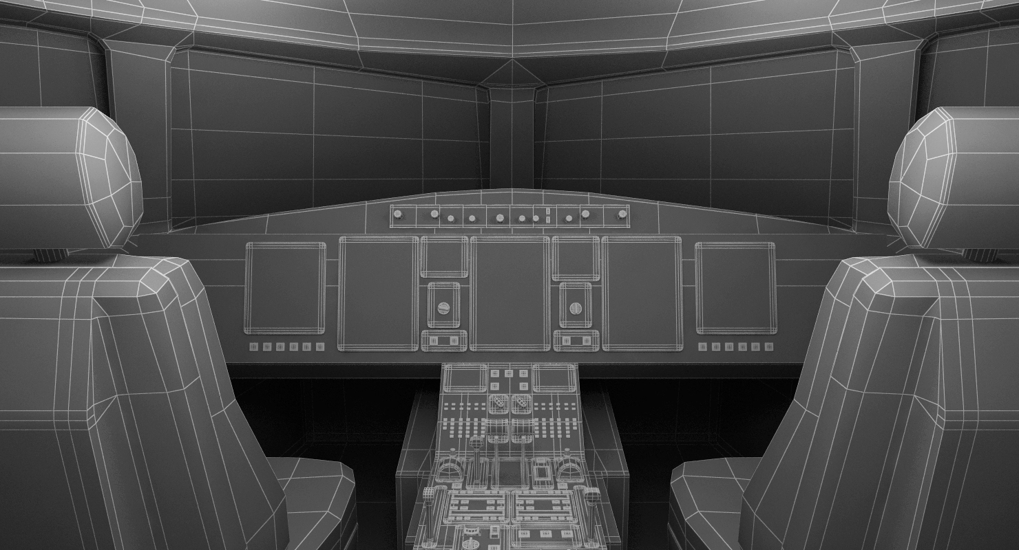 3D Boeing 767 400 with Interior Generic