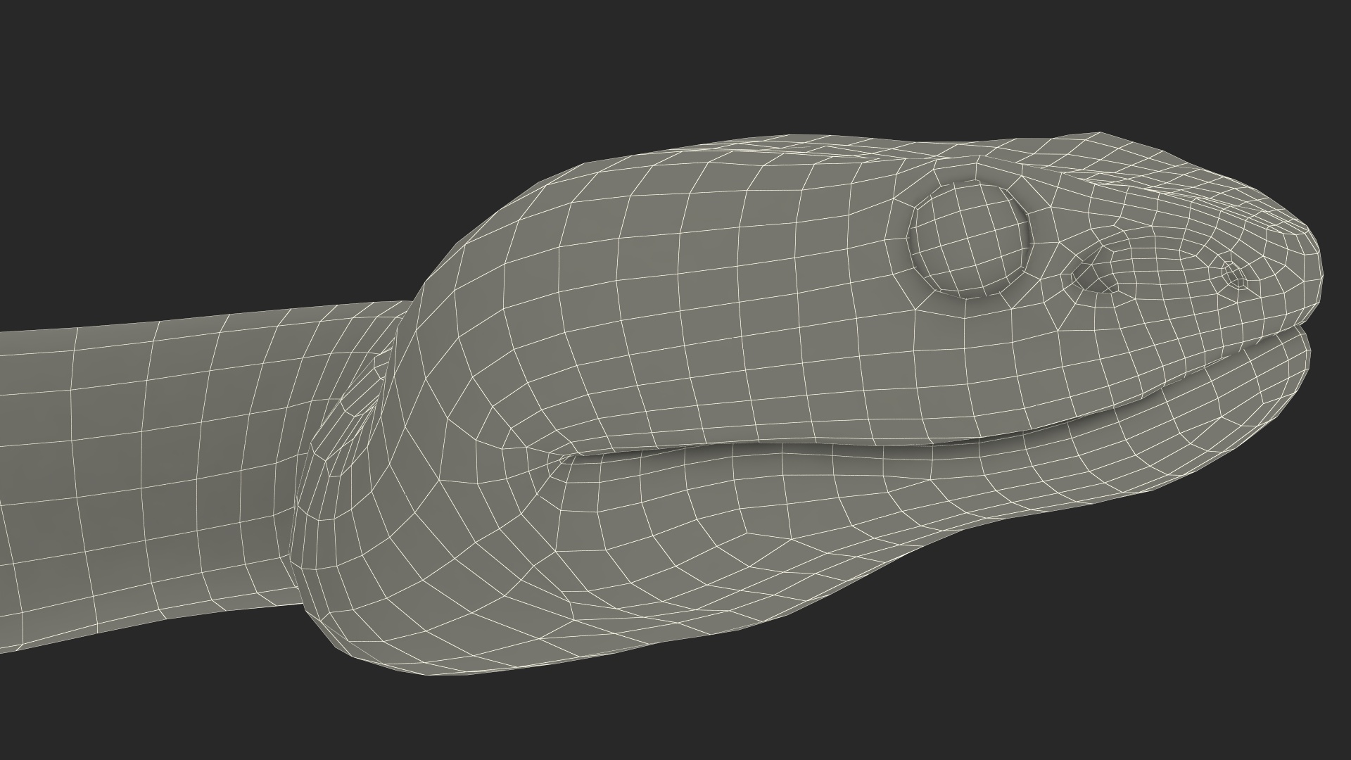 3D Creeping Green Viper Trimeresurus model