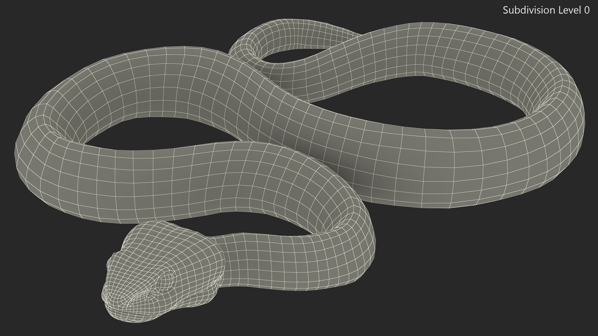 3D Creeping Green Viper Trimeresurus model