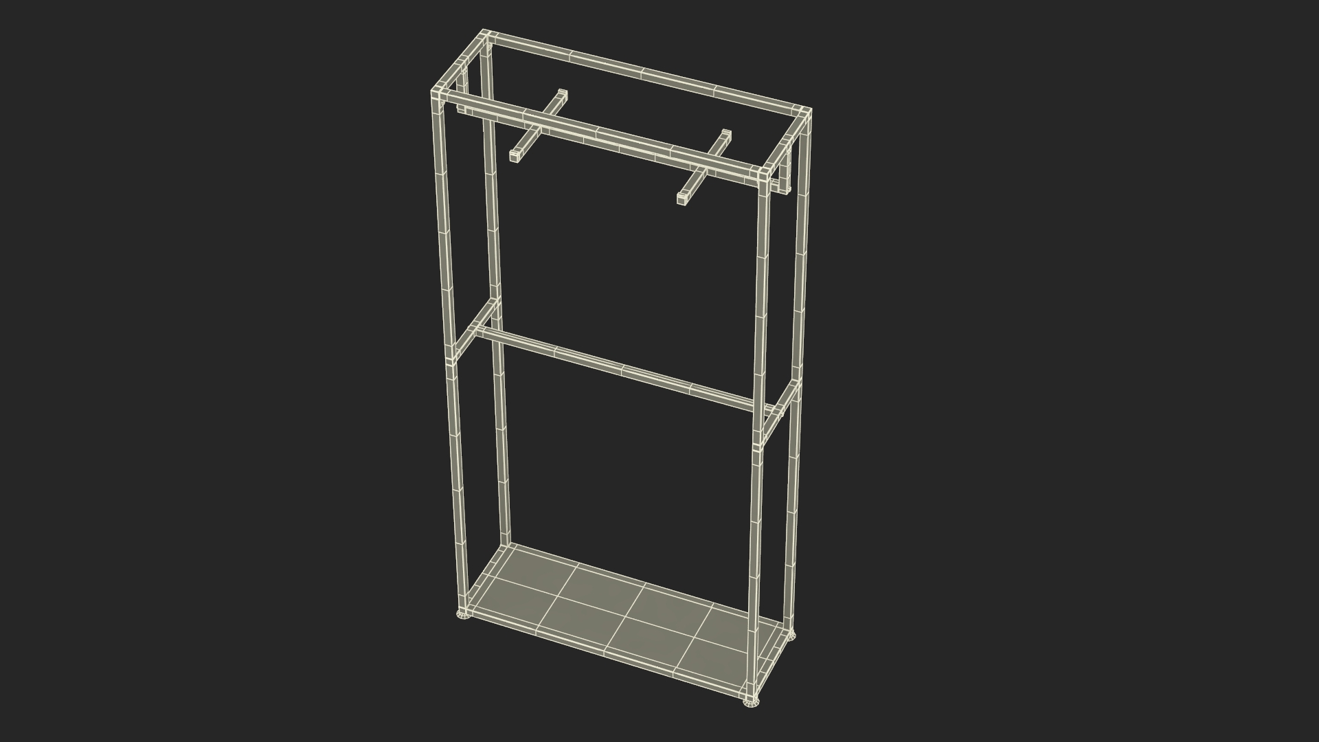 3D Double Coat Rack Gold