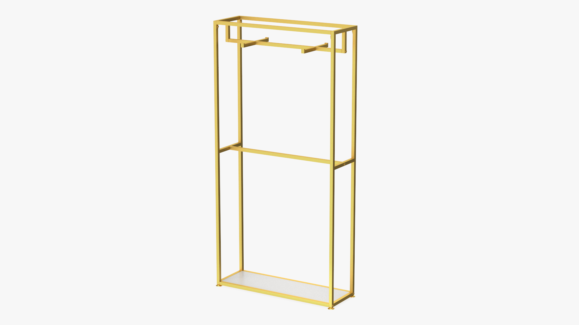 3D Double Coat Rack Gold