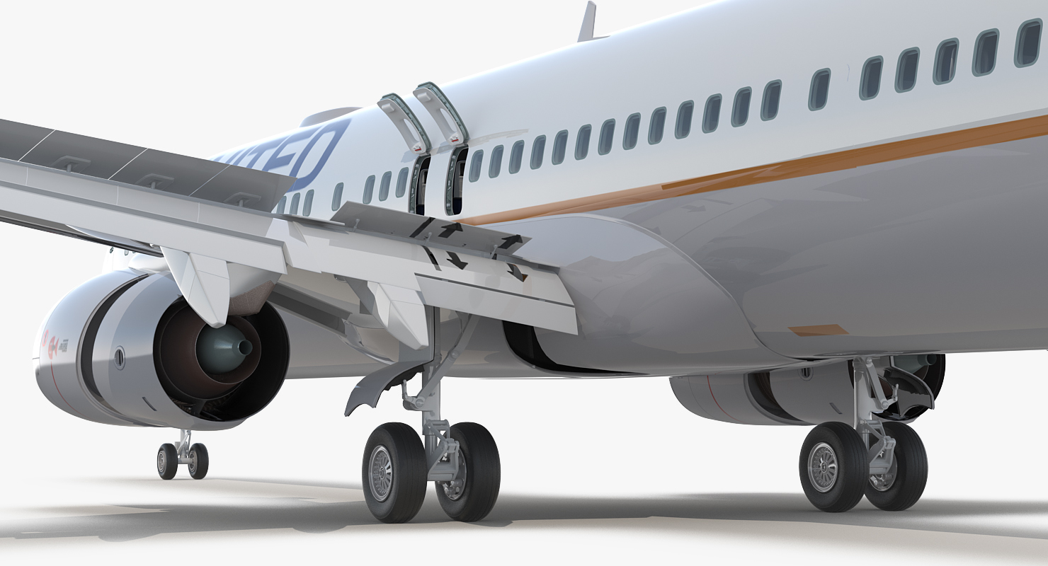 3D Boeing 737 900 with Interior and Cockpit United Airlines