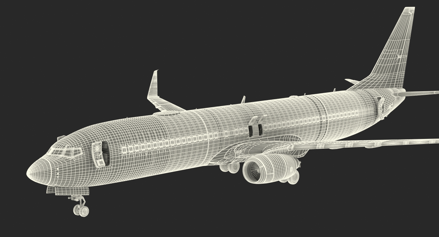 3D Boeing 737 900 with Interior and Cockpit United Airlines
