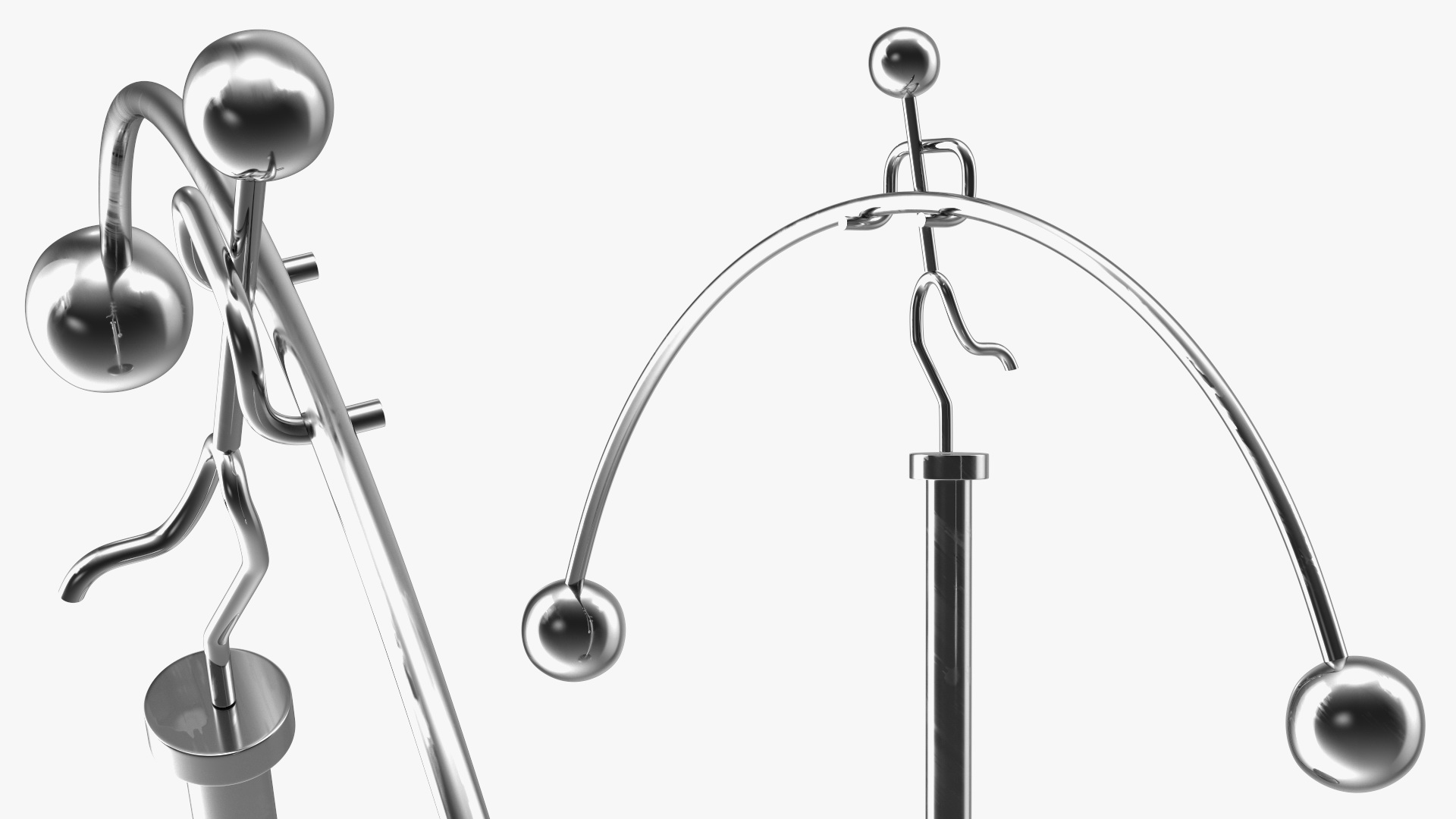 Weightlifter Stainless Steel Balancing Toy 3D