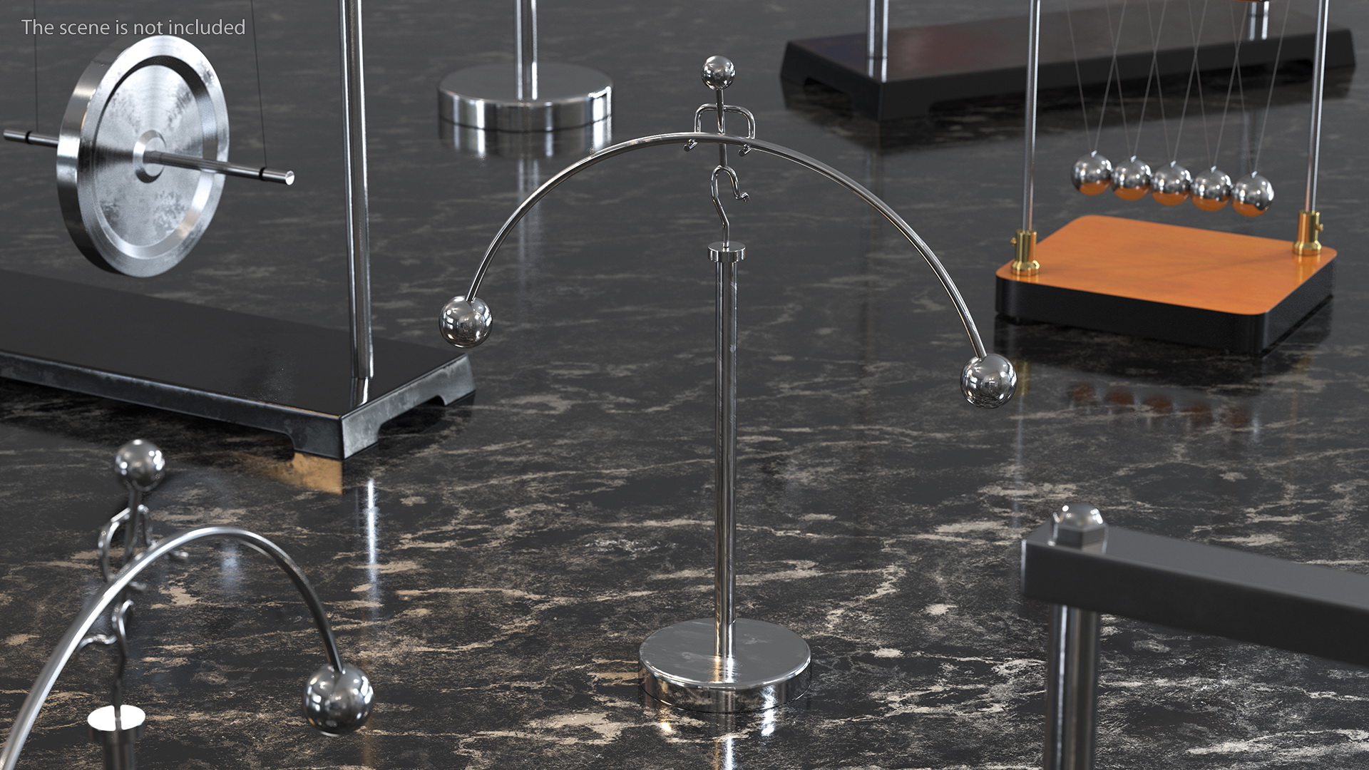 Weightlifter Stainless Steel Balancing Toy 3D