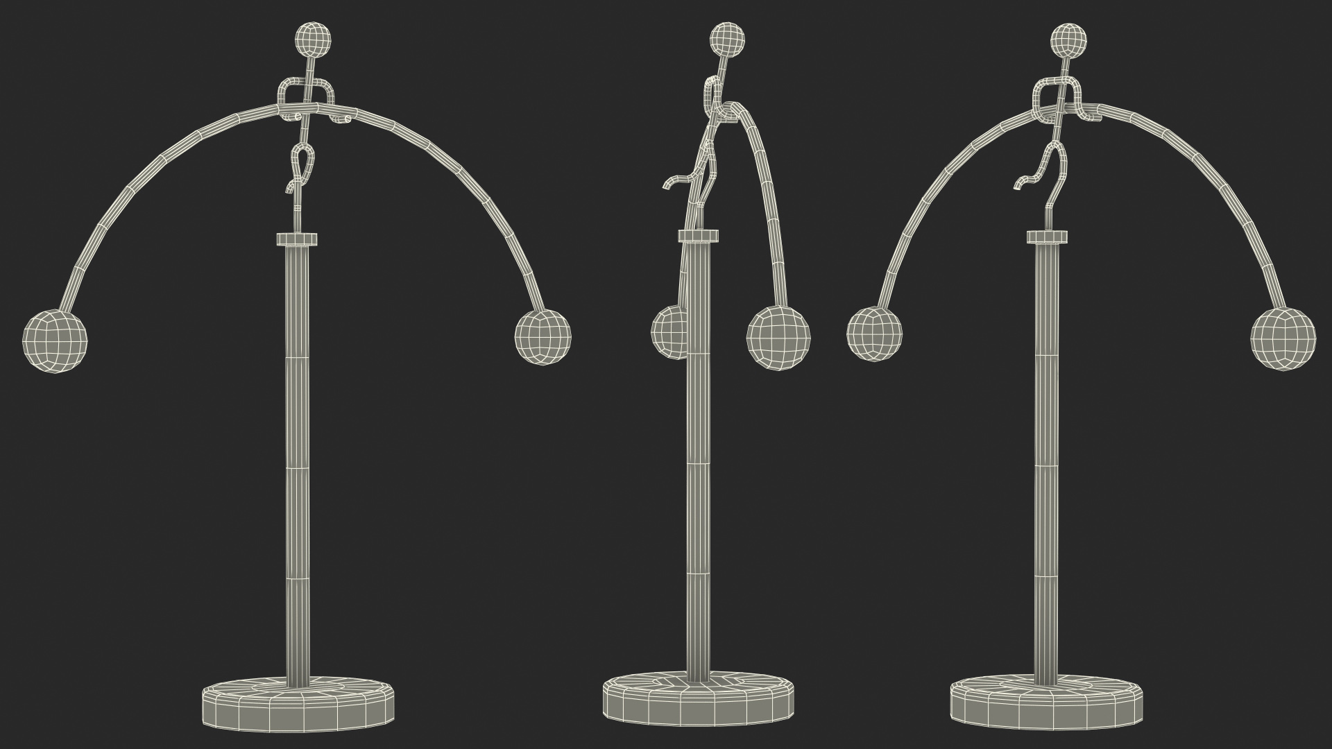 Weightlifter Stainless Steel Balancing Toy 3D