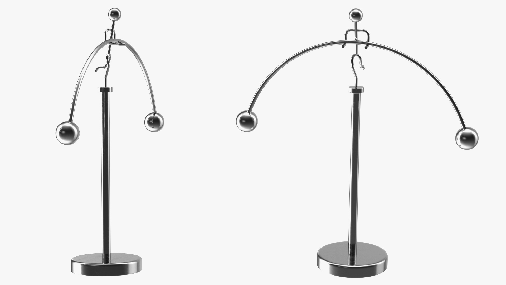 Weightlifter Stainless Steel Balancing Toy 3D