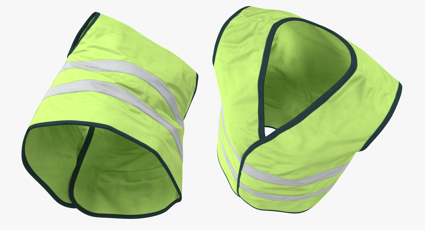 3D Yellow High Visibility Safety Jacket