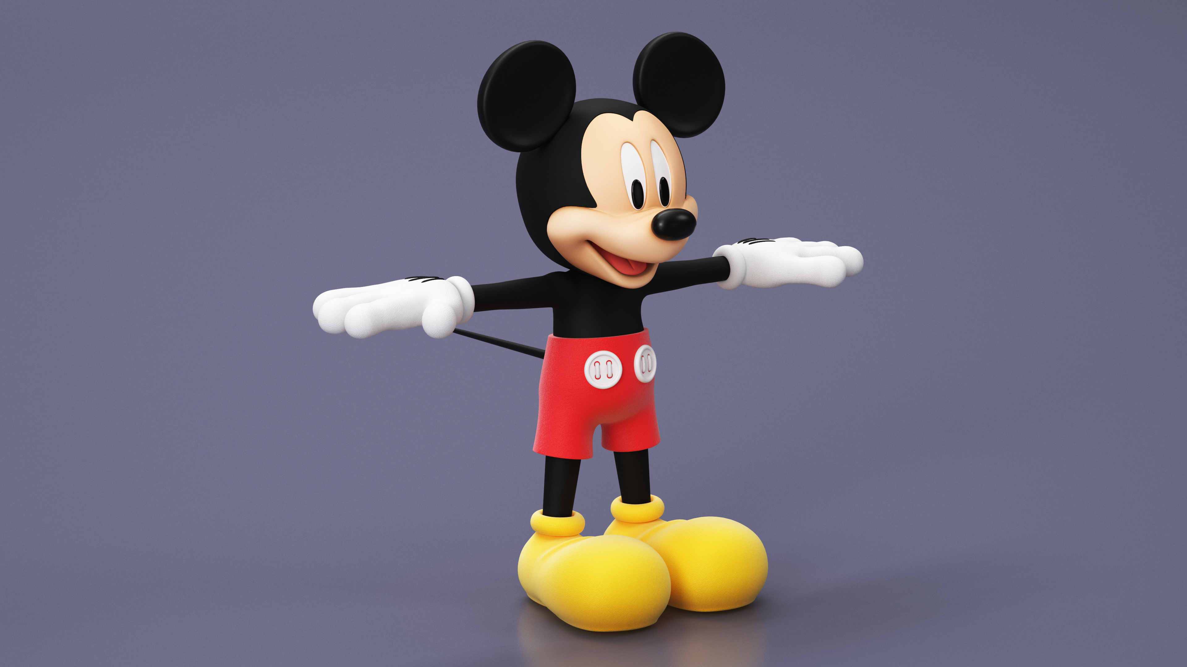 Mickey Mouse T-pose 3D model