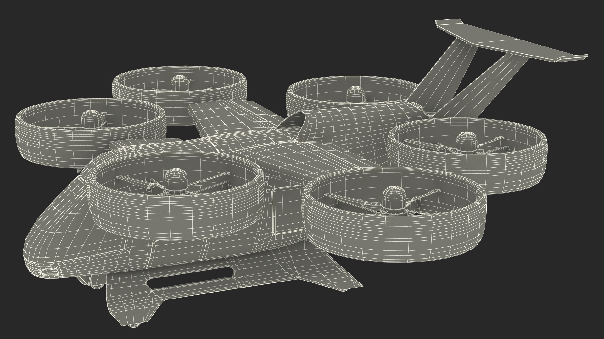 3D Flying Car Bell Nexus 6HX Simple Interior