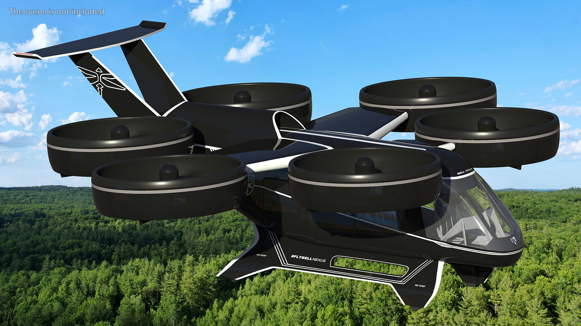 3D Flying Car Bell Nexus 6HX Simple Interior