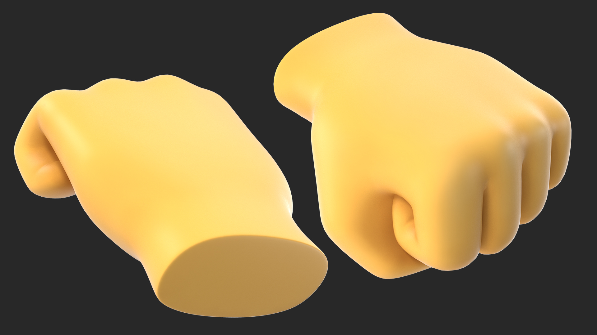 3D Right-Facing Fist Emoji model