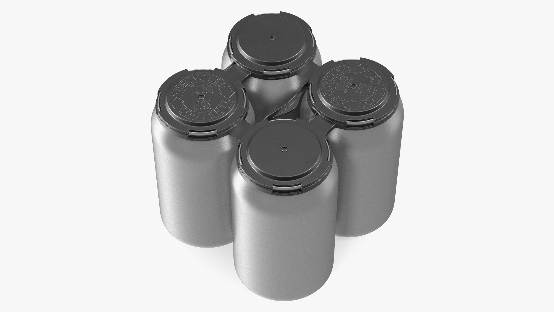 Reusable 4 Pack Soda Can Plastic Holder 3D model