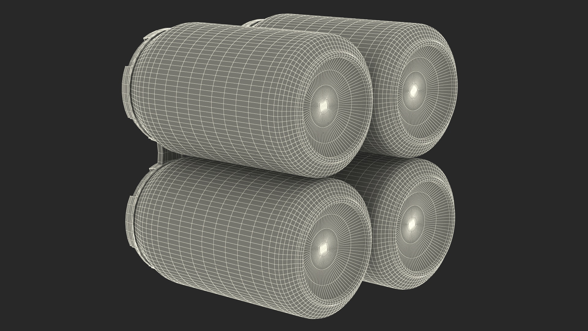 Reusable 4 Pack Soda Can Plastic Holder 3D model